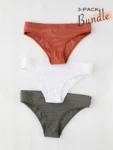 Lot de 3 sous-vêtements invisibles en coton