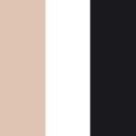 3 Pieces (Apricot-White-Black)